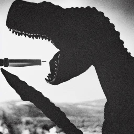 Image similar to film still, 5 0 mm, a masterpiece portrait photo of barney the dinosaur snorting cocaine, sharp focus