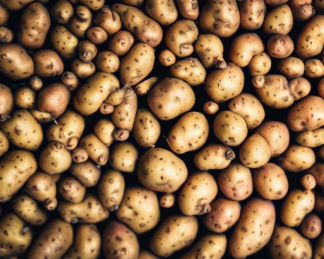 Image similar to 8 5 mm photography of elon musk potato hybrid, dof and bokeh