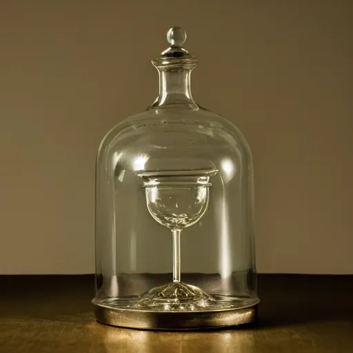 Image similar to a beautifully lit, award winning photo of a specimen bell jar from a cabinet of curiosities