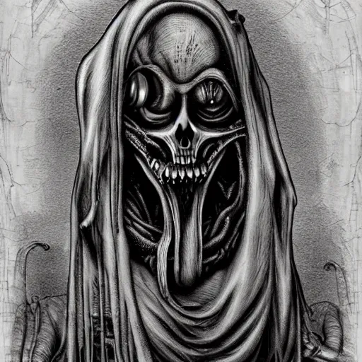 Image similar to ghost hr giger style