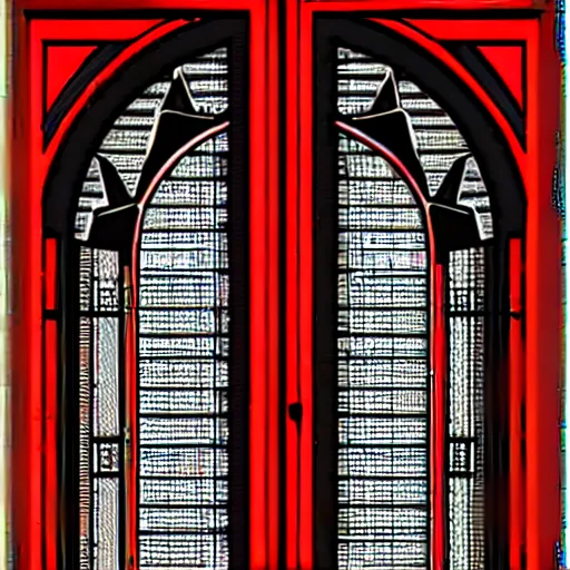 Image similar to hyper realistic ornate sci - fi double door