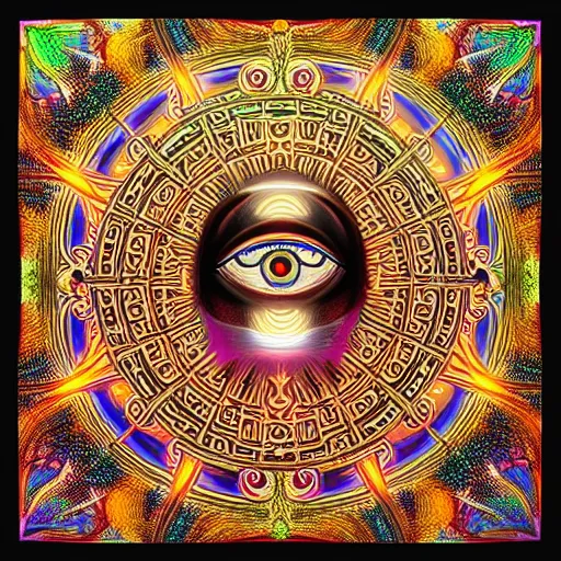 Prompt: ( a intricate ornate psychedelic image of a shaman with a glowing third eye, digital art by artgerm, alex grey, dan mumford, felix kelly, psychedelic art, psychedelic, fractalism, fractals, sacred geometry, trending on artstation, hyper realism, highly detailed, cgsociety, octane render, raytracing, 3 d ) printed on a mouse pad