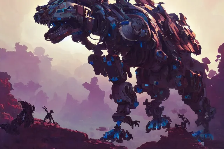 Image similar to watcher machine mecha animal beast robot of horizon forbidden west horizon zero dawn bioluminiscence, behance hd by jesper ejsing, by rhads, makoto shinkai and lois van baarle, ilya kuvshinov, rossdraws global illumination