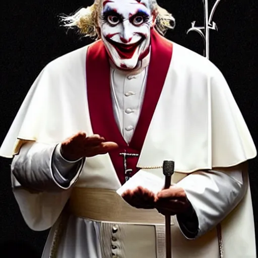 Prompt: the pope as the joker