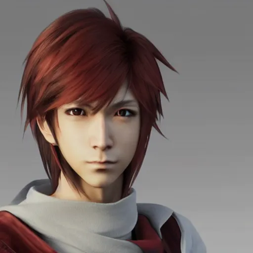 Image similar to kazuma from s - cry - ed as a final fantasy main character, redshift render, octane render, unreal engine