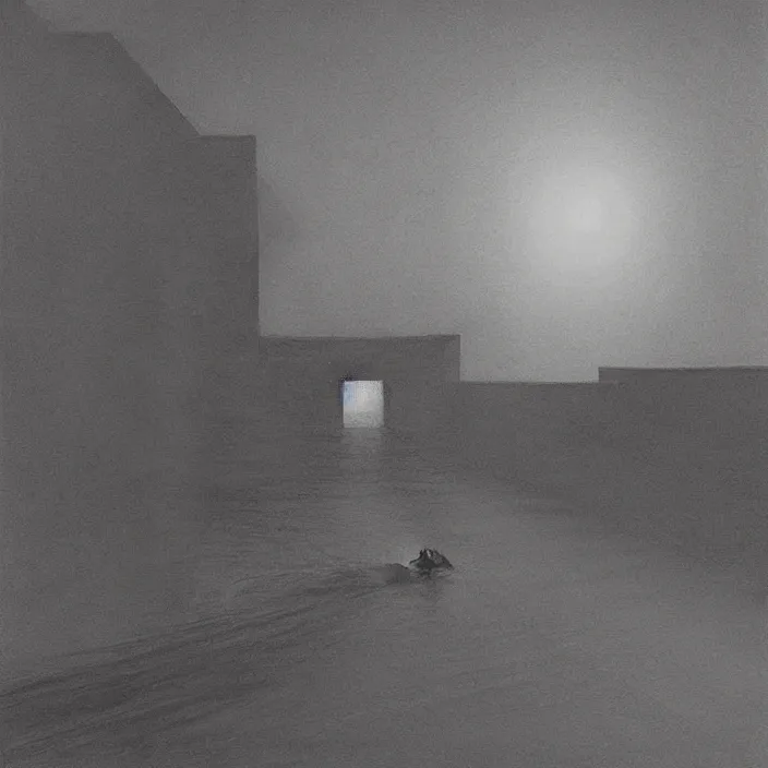 Image similar to i saw a ghost last night, science fiction, Edward Hopper and James Gilleard, Zdzislaw Beksinski, highly detailed