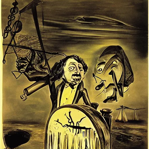 Prompt: lost chapter of dom quixote by salvador dali bunuel