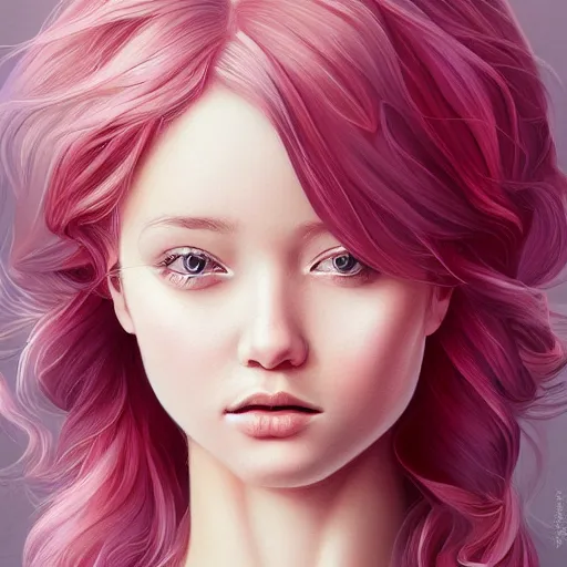Prompt: full body portrait of teen girl, pink hair, gorgeous, amazing, elegant, intricate, highly detailed, digital painting, artstation, concept art, sharp focus, illustration, art by Ross tran