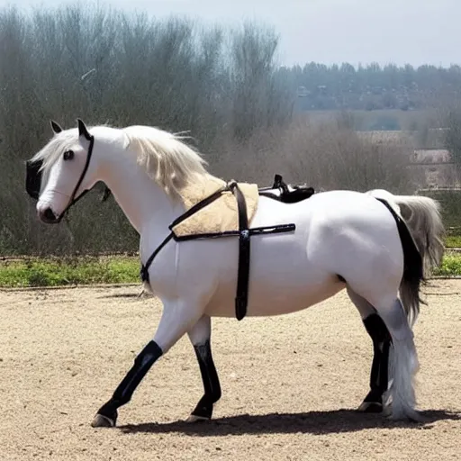 Image similar to a level 5 fully autonomous self driving horse