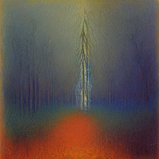 Image similar to blooming transparent tall forest square haddock halite bench spook, by odilon redon and jean giraud and jarosław jasnikowski, charcoal drawing, impressionism, oil on canvas