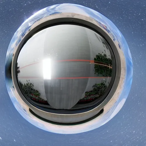 Image similar to inside a mirror sphere