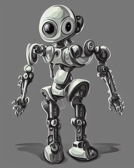 Prompt: award winning detailed digital painting of an evil robot, concept art