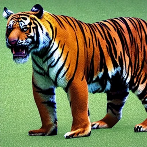 Prompt: Tiger Bear hybrid