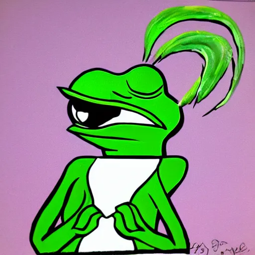 Image similar to happy pepe artstaion