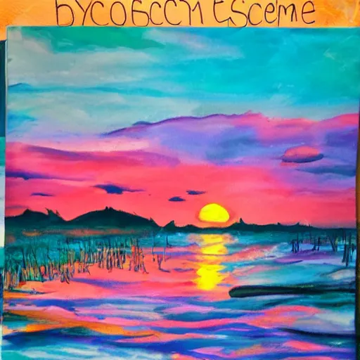 Prompt: psycho sunset dream come true