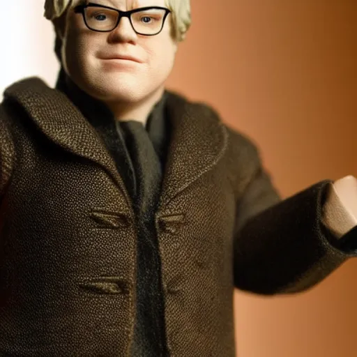 Image similar to product shot of action figure of Phillip Seymour Hoffman