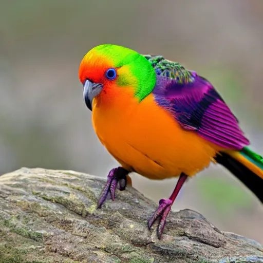 Image similar to colourful bird looking at camera quizzically with tilted head, photograph