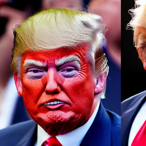 Image similar to donald trump in clown makup