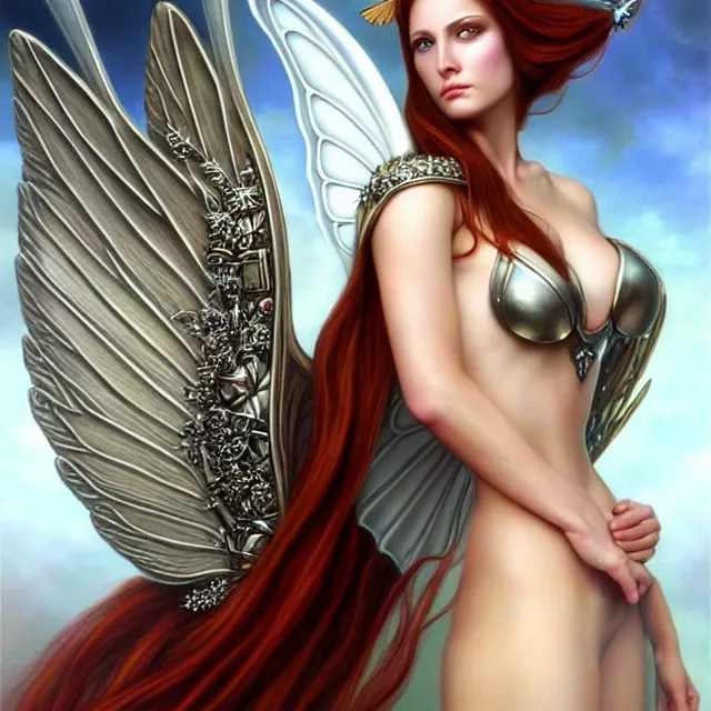 Prompt: beautiful!! adult armoured fairy queen artgerm anne stokes highly detailed 8 k hdr smooth sharp focus high resolution award - winning photo photorealistic