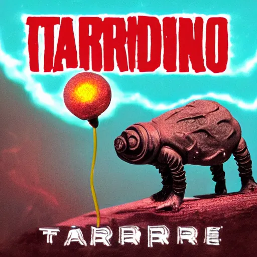 Prompt: tardigrade inferno album cover