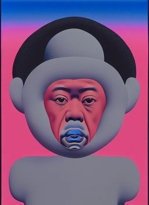 Image similar to multilayered men by shusei nagaoka, kaws, david rudnick, pastell colours, airbrush on canvas, cell shaded, 8 k