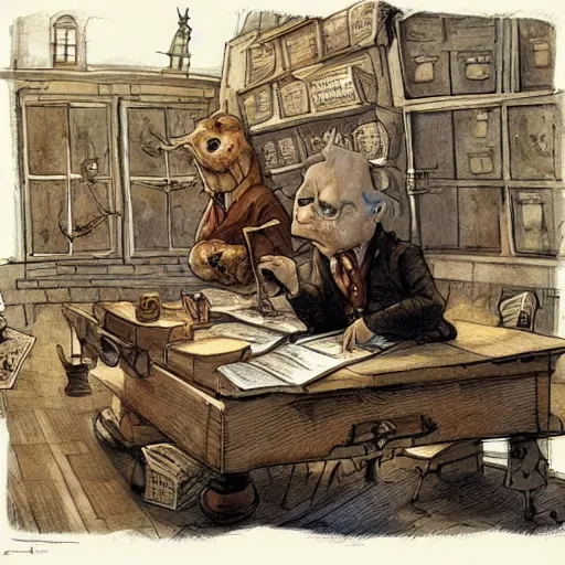 Prompt: hogwart lab, harry potter, by jean - baptiste monge