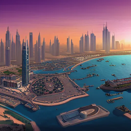 Image similar to gta : dubai, by lerapi