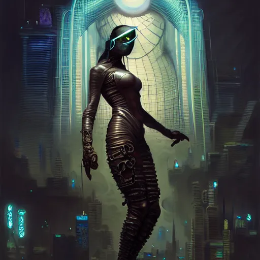 Image similar to front shot of a cyberpunk criminal character, intricate, elegant, highly detailed, centered, digital painting, artstation, concept art, smooth, sharp focus, illustration, artgerm, Tomasz Alen Kopera, Peter Mohrbacher, donato giancola, Joseph Christian Leyendecker, WLOP, Boris Vallejo