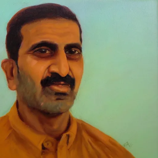 Prompt: A portrait of Ghawar, oil painting