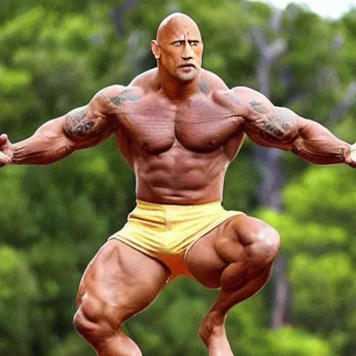 prompthunt: dwayne the rock johnson's face on the body of a kangaroo