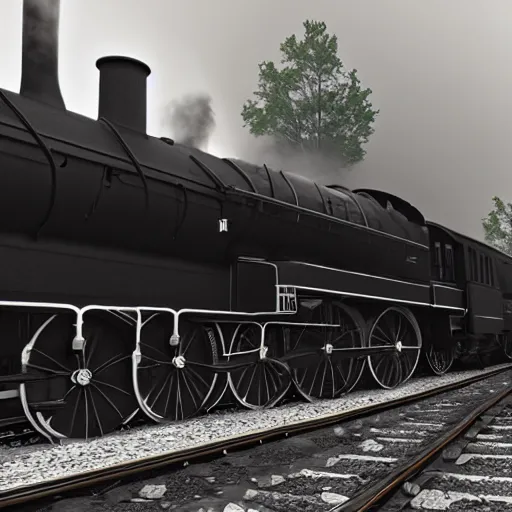 Image similar to a black steam locomotive pulling a train into a Victorian era crowded train station, slight fog, highly detailed, octane render, unreal engine 5