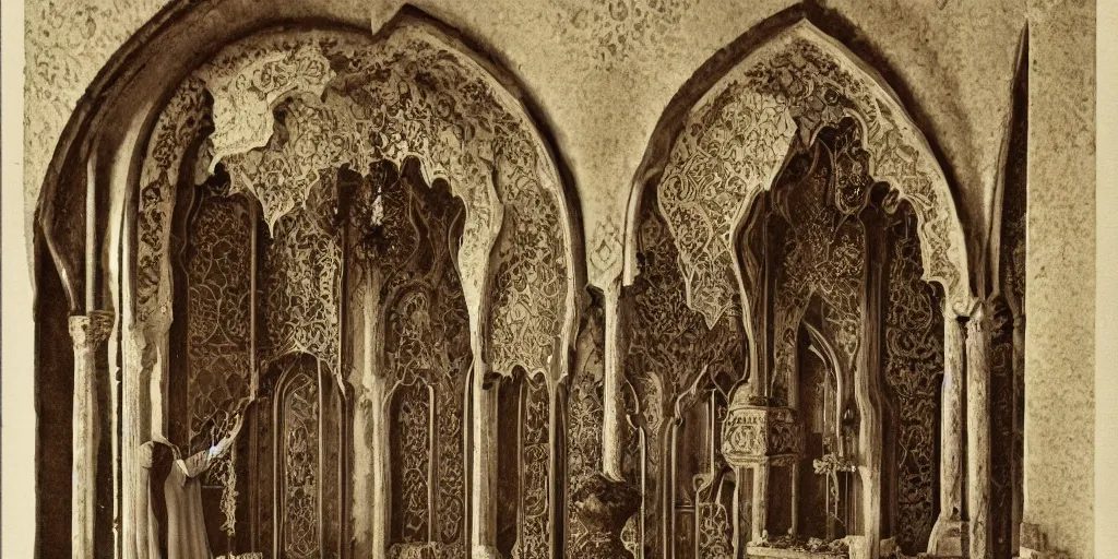 Image similar to vintage arabian gothic