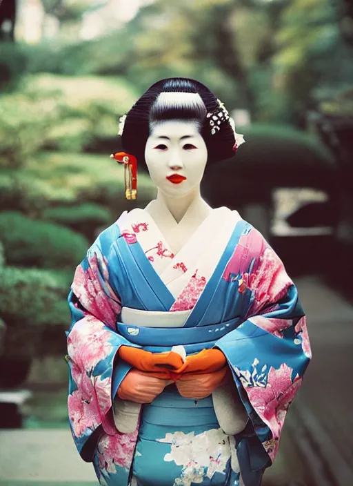 Image similar to Portrait Photograph of a Japanese Geisha Fuji Pro 400H