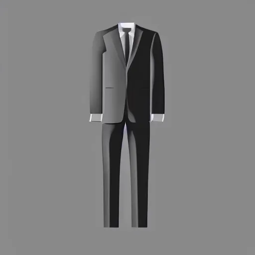 Image similar to minimalistic suit, 2d matte colors,