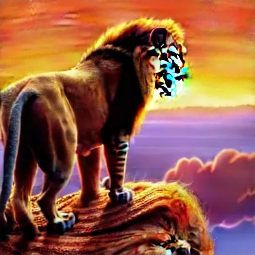 Image similar to Nicolas cage in lion king