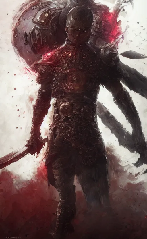 Prompt: full body shot Guts Berserk fan art, digital 2d, extremely detailed, made by wlop, maxwell boas, Naranbaatar Ganbold, Raymond Swanland and Ruan Jia. Masterpiece. Repin. Greg Rutkowski