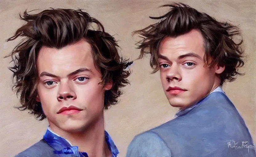 Image similar to Harry Styles. By Konstantin Razumov, highly detailded