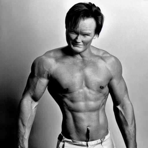 Image similar to Conan O\'Brien as a body builder