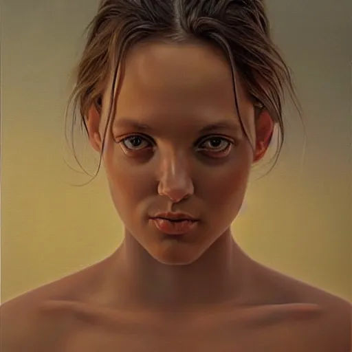 Image similar to hyper realistic oil painting by mike dargas