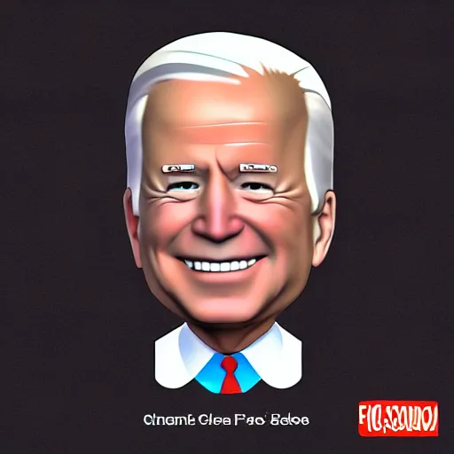 Image similar to character face portrait of a singular kawaii chibi Joe Biden in the sytle of kyoto animation, in simple background, nendoroid eyes, blender, toon rendering, toon shader