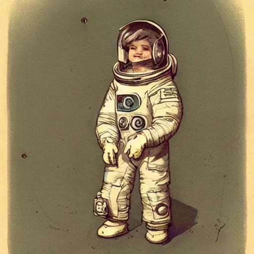 Image similar to boy in a retro space suit . muted colors. by Jean-Baptiste Monge !!!!!!!!!!!!!!!!!!!!!!!!!!!!!!!!!!!!!!!!