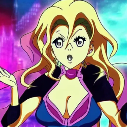 Prompt: mariah carey as an anime villain