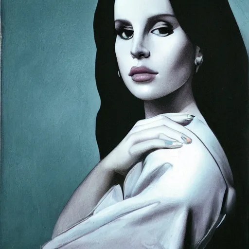 Image similar to lana del rey by johannes vermeer