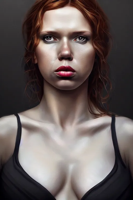 Prompt: pregnant black widow, realistic portrait annie leibovitz photography, symmetrical, highly detailed, digital painting, artstation, concept art, smooth, sharp focus, illustration, cinematic lighting