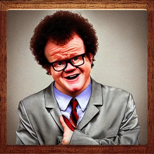 Prompt: steve brule as the sobbing emoji, 😭