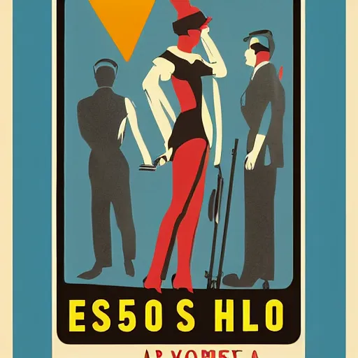 Prompt: poster estilo anos 5 0 sobre realidad virtual