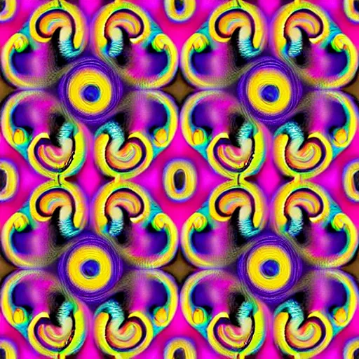 Image similar to fractal pattern neon colors swirl with soft edges mosiac