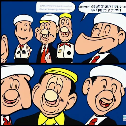 Image similar to cartoon character of Benjamin netanyahu. by Carl Barks, comics cartoon, portrait