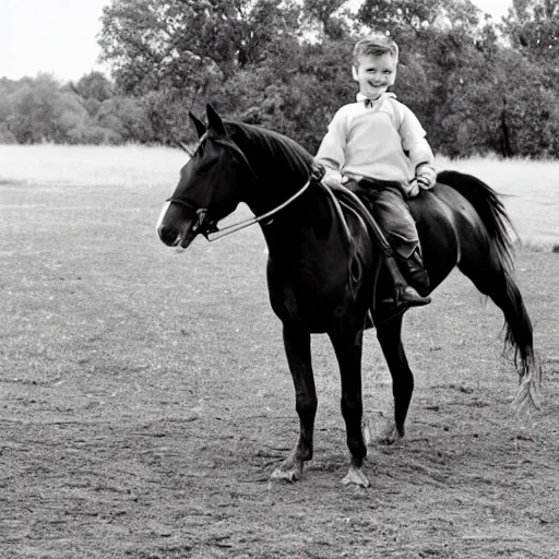 Image similar to photo of a boy riding a horse