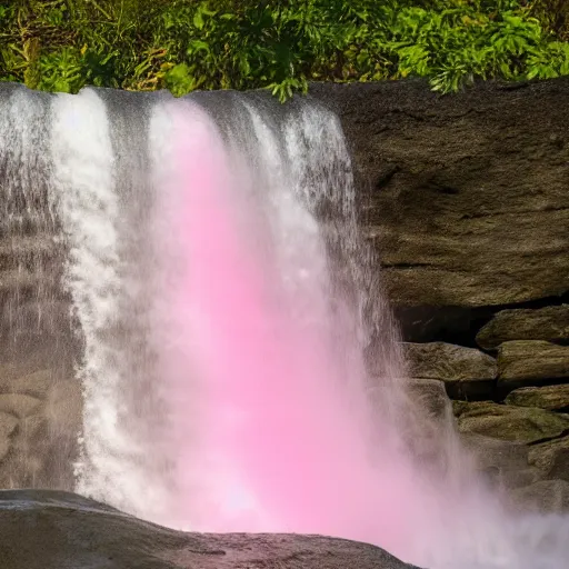 Prompt: waterfall made of cotton candy